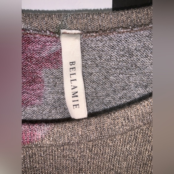 Y2K Grey/Purple Floral Sweater Dress 3/4 Sleeve Large 12/14 Woman’s Fall Winter - Picture 4 of 7